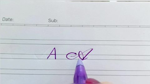 آموزش حرف A به سبک کاپرپليت با خودکار